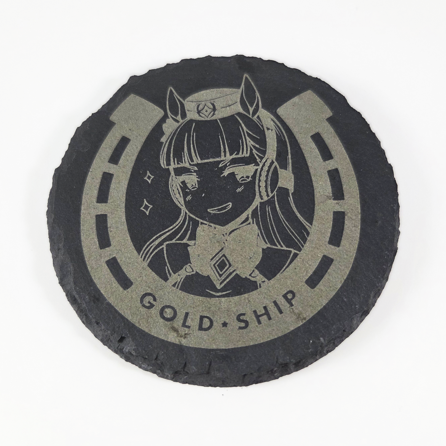 Gold Ship Slate Coaster
