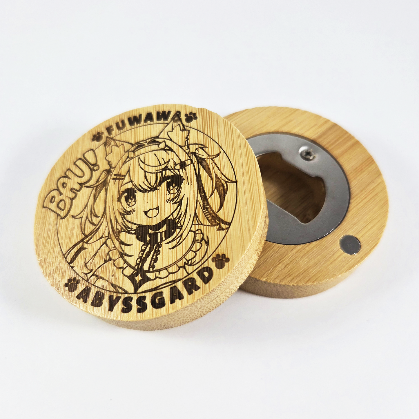 Fuwamoco Wooden Bottle Opener Magnets