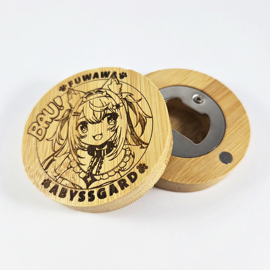 Fuwamoco Wooden Bottle Opener Magnets
