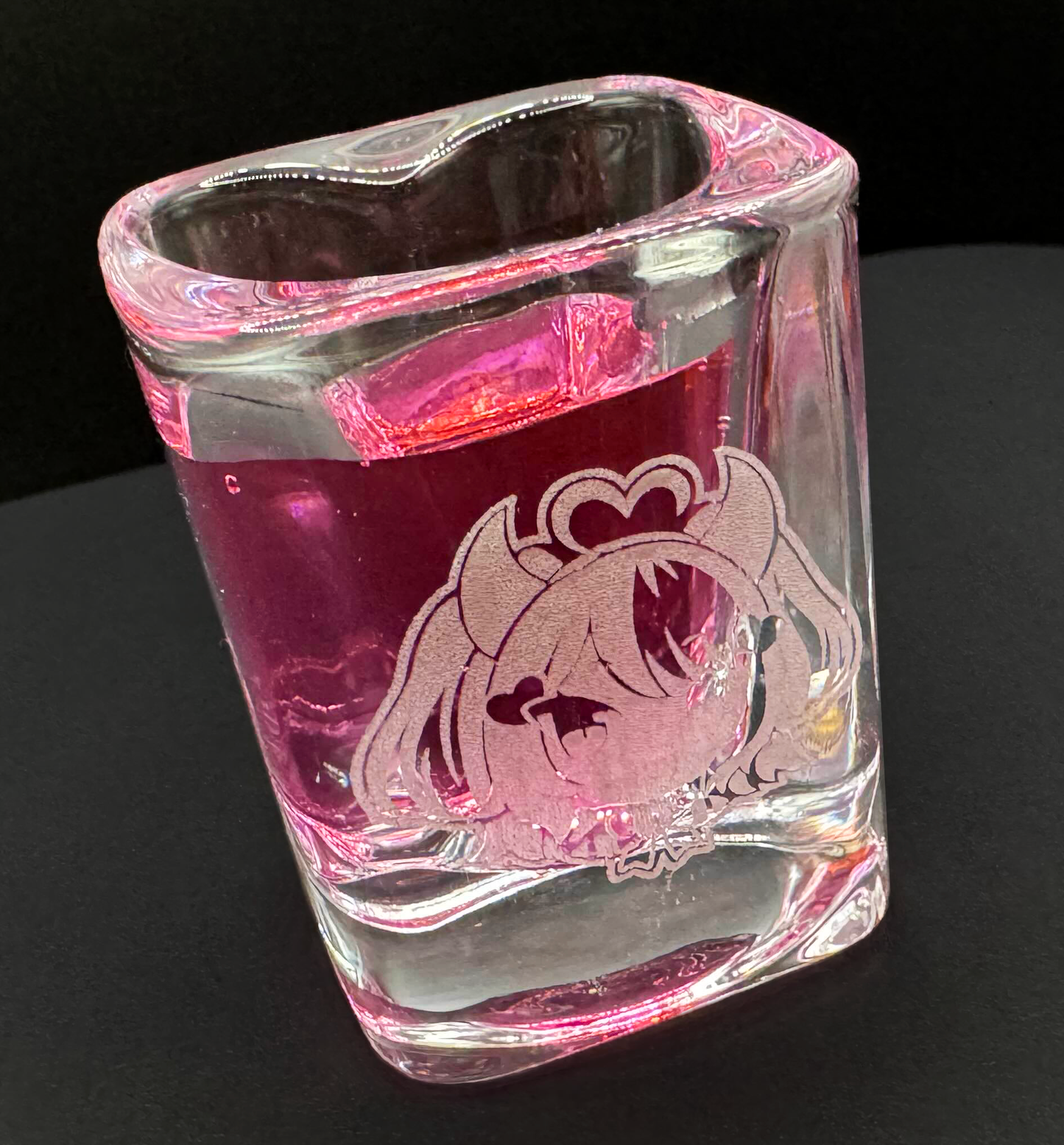 [FUNDRAISER] Ironmouse Heart-Shaped Shot Glass + BONUS Metal Dog Tag Keychain [PRE-ORDER]