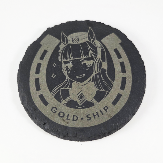 Gold Ship Slate Coaster