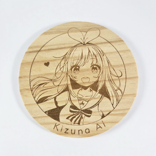 Kizuna Ai Wooden Coaster