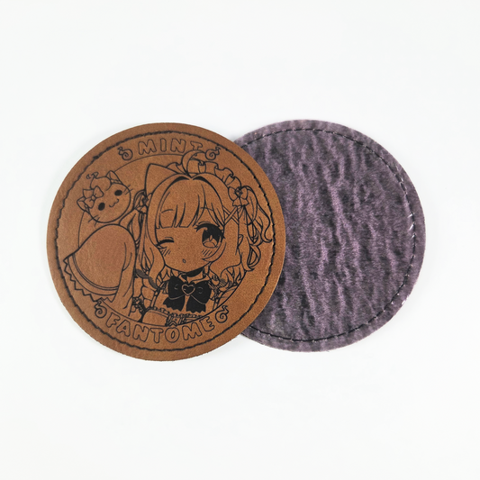 Mint Fantome Iron-On Leather Patch