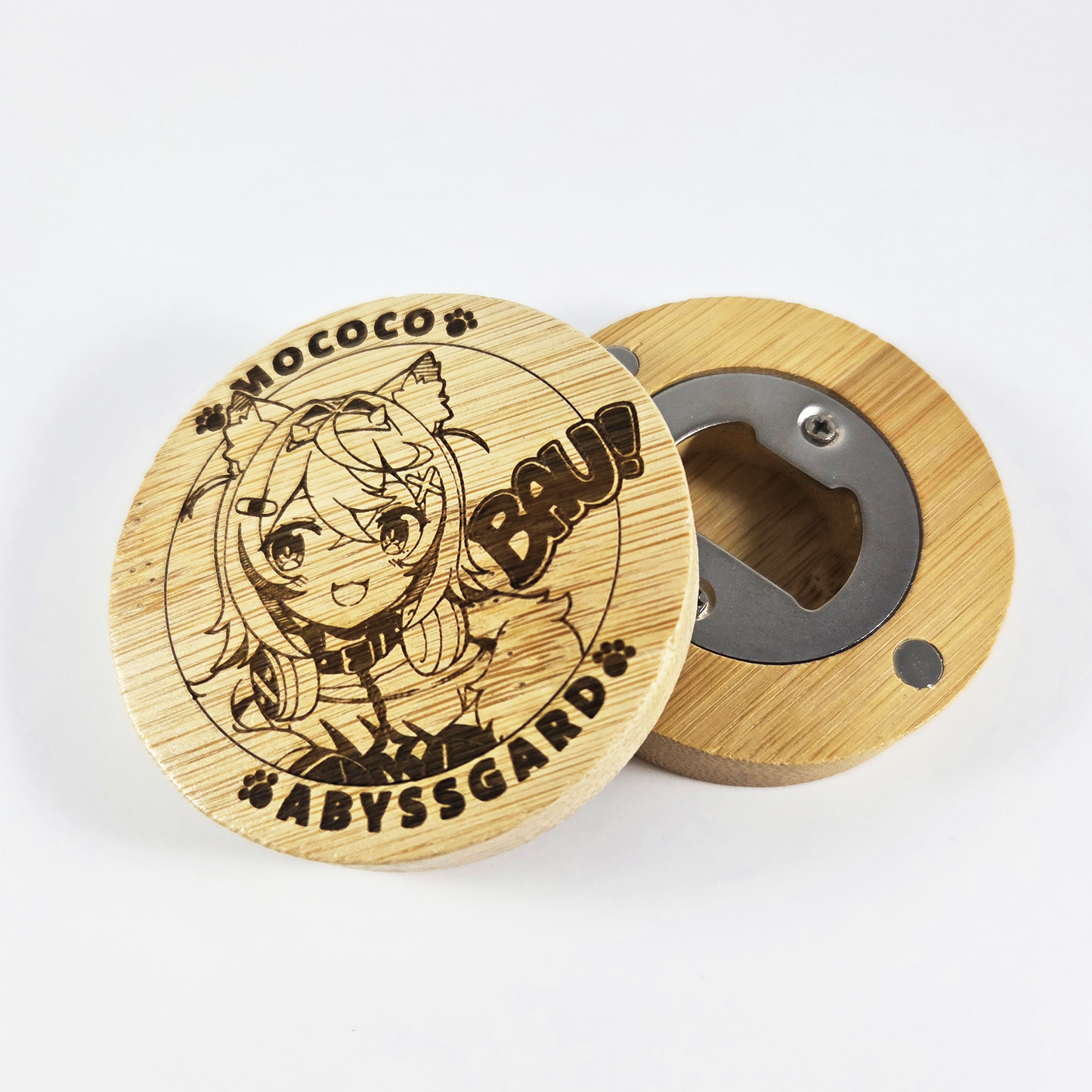 Fuwamoco Wooden Bottle Opener Magnets