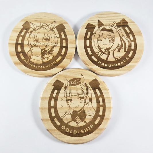 Umamusume Wooden Coasters